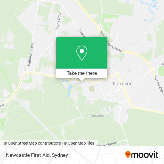 Newcastle First Aid map