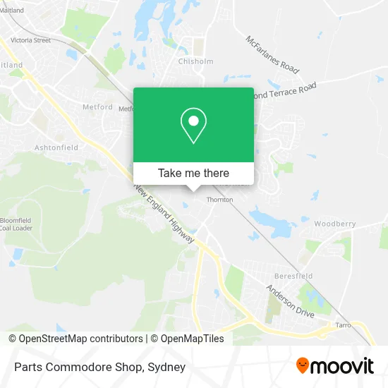 Mapa Parts Commodore Shop