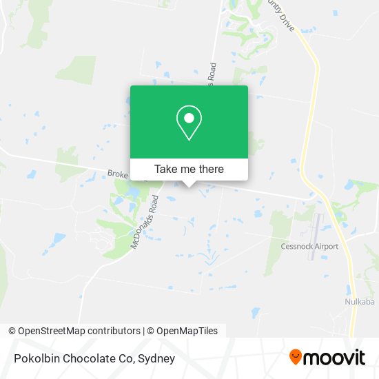 Pokolbin Chocolate Co map