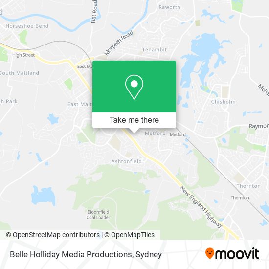 Belle Holliday Media Productions map