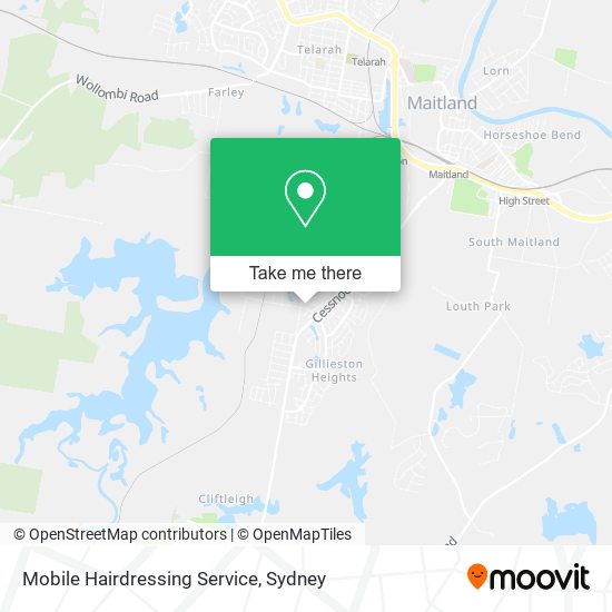 Mapa Mobile Hairdressing Service