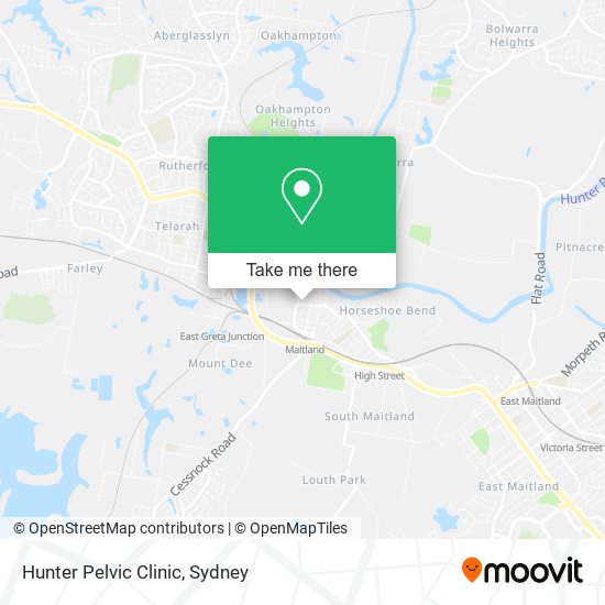Hunter Pelvic Clinic map