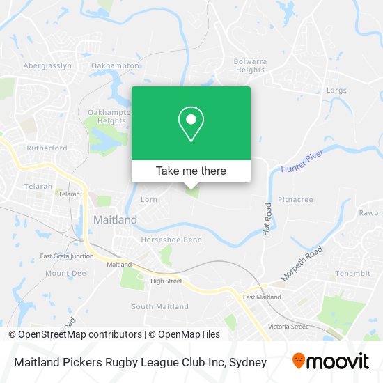 Maitland Pickers Rugby League Club Inc map