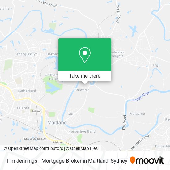 Tim Jennings - Mortgage Broker in Maitland map