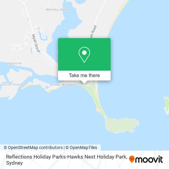 Reflections Holiday Parks-Hawks Nest Holiday Park map