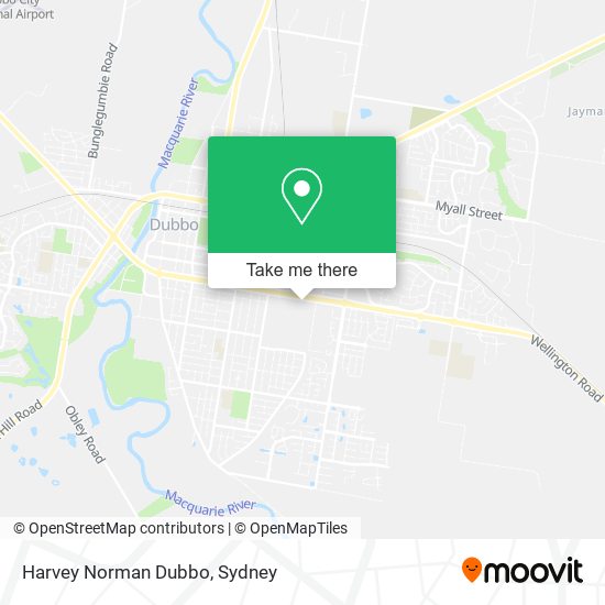 Mapa Harvey Norman Dubbo
