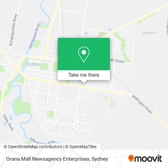 Mapa Orana Mall Newsagency Enterprises