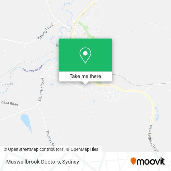 Mapa Muswellbrook Doctors