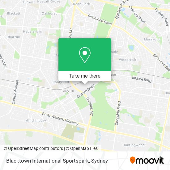 Blacktown International Sportspark map