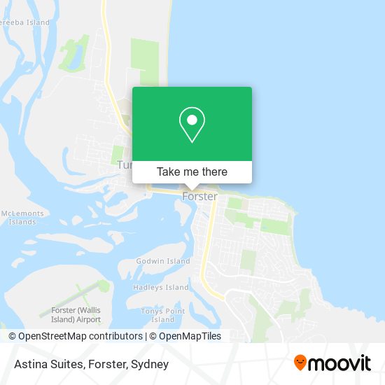 Astina Suites, Forster map
