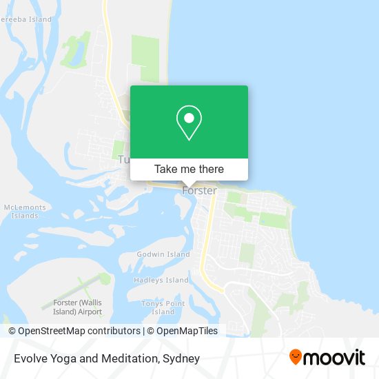 Evolve Yoga and Meditation map