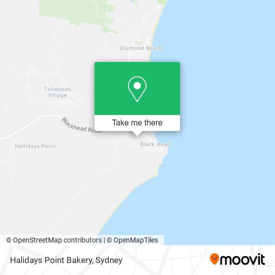 Halidays Point Bakery map