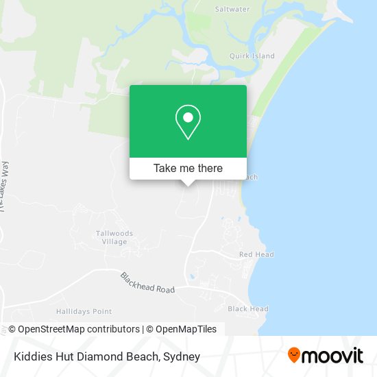 Kiddies Hut Diamond Beach map