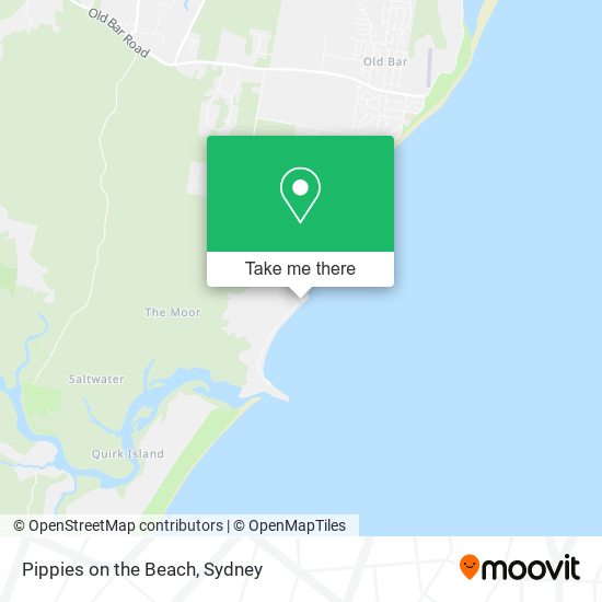 Pippies on the Beach map