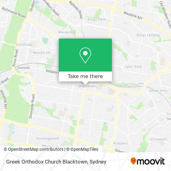 Greek Orthodox Church Blacktown map