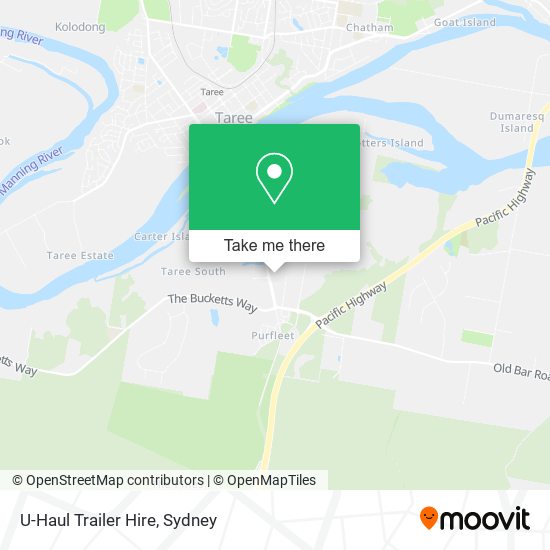 U-Haul Trailer Hire map
