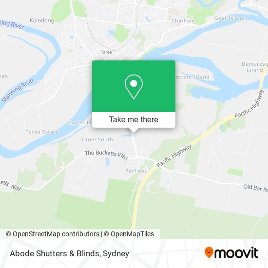 Abode Shutters & Blinds map