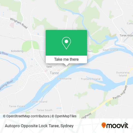 Autopro Opposite Lock Taree map