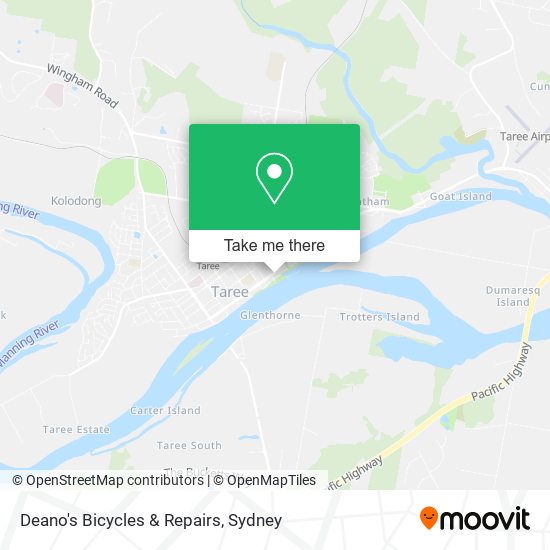 Deano's Bicycles & Repairs map