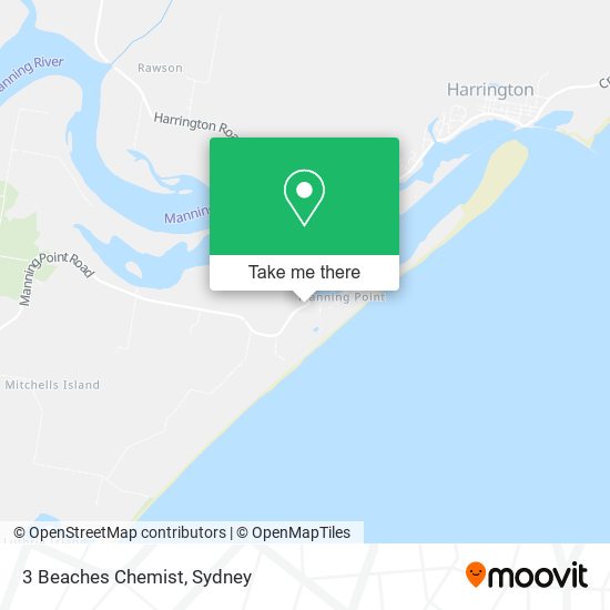 3 Beaches Chemist map