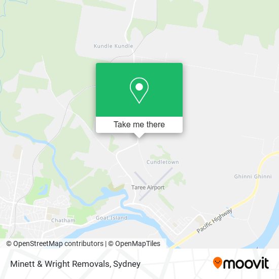 Minett & Wright Removals map