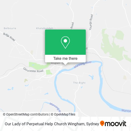 Our Lady of Perpetual Help Church Wingham map