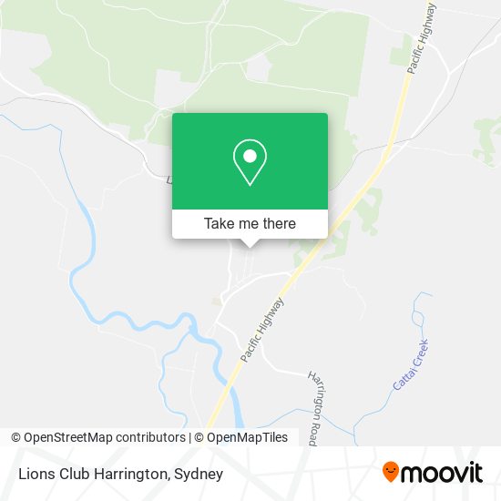 Lions Club Harrington map