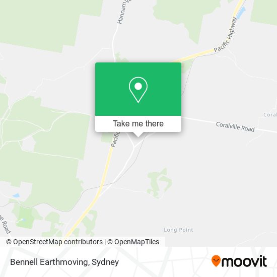 Bennell Earthmoving map