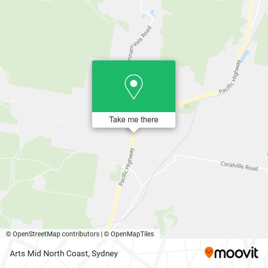 Arts Mid North Coast map