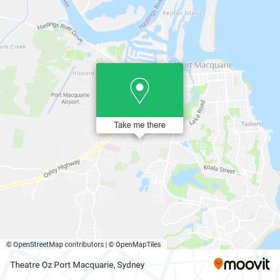 Mapa Theatre Oz Port Macquarie