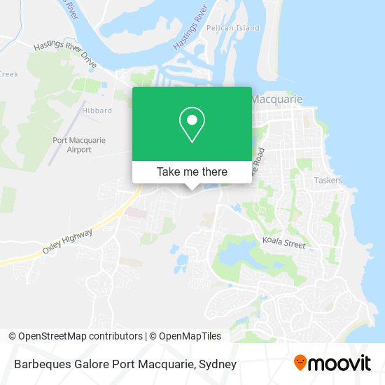 Barbeques Galore Port Macquarie map