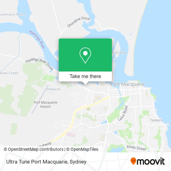 Ultra Tune Port Macquarie map