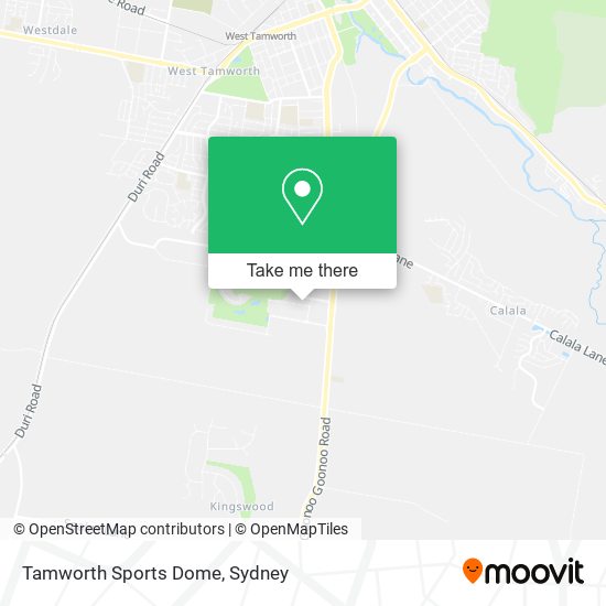 Tamworth Sports Dome map