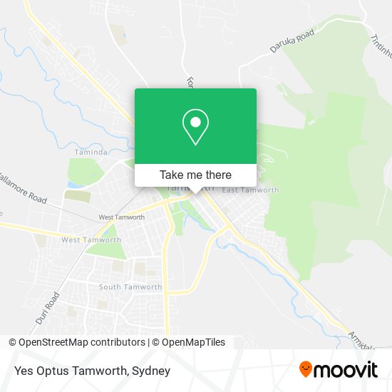 Yes Optus Tamworth map