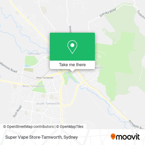 Mapa Super Vape Store-Tamworth