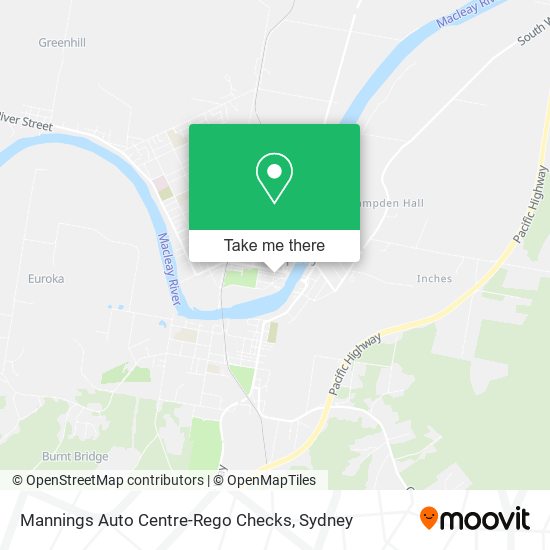 Mannings Auto Centre-Rego Checks map