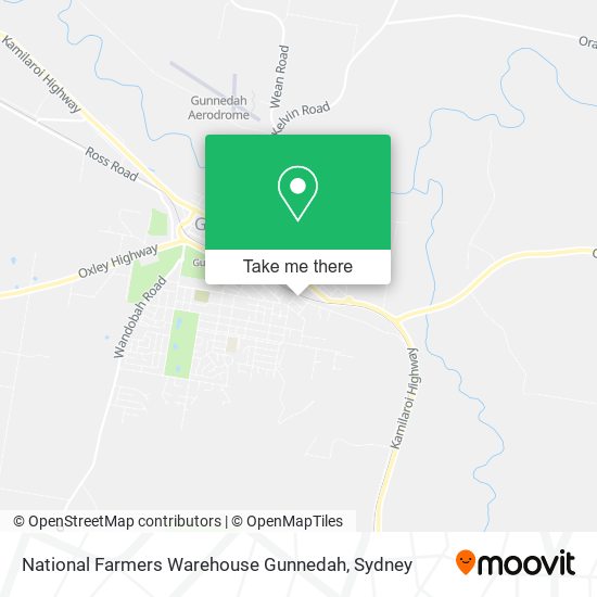 National Farmers Warehouse Gunnedah map