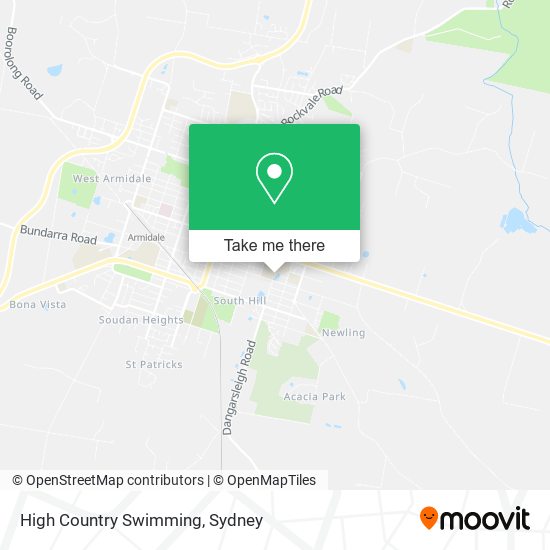 High Country Swimming map