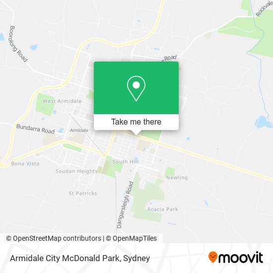 Armidale City McDonald Park map