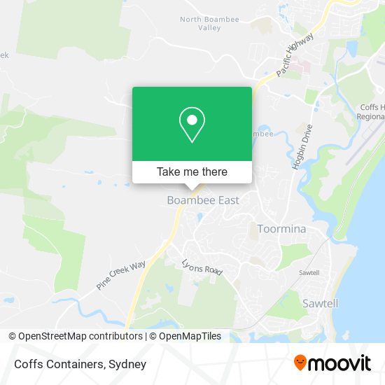 Coffs Containers map