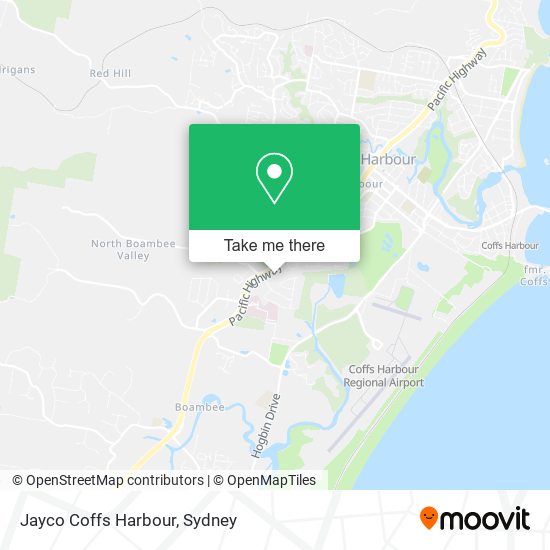 Jayco Coffs Harbour map