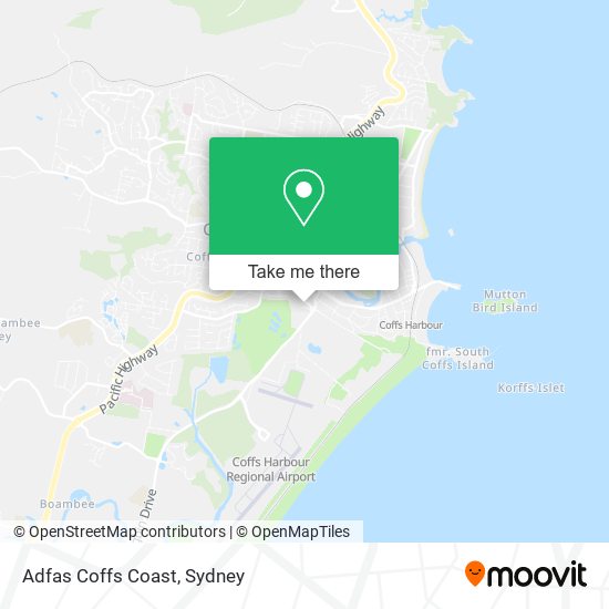 Adfas Coffs Coast map