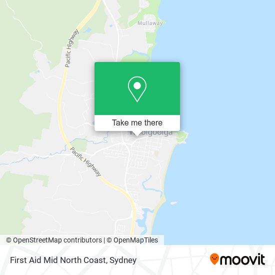First Aid Mid North Coast map