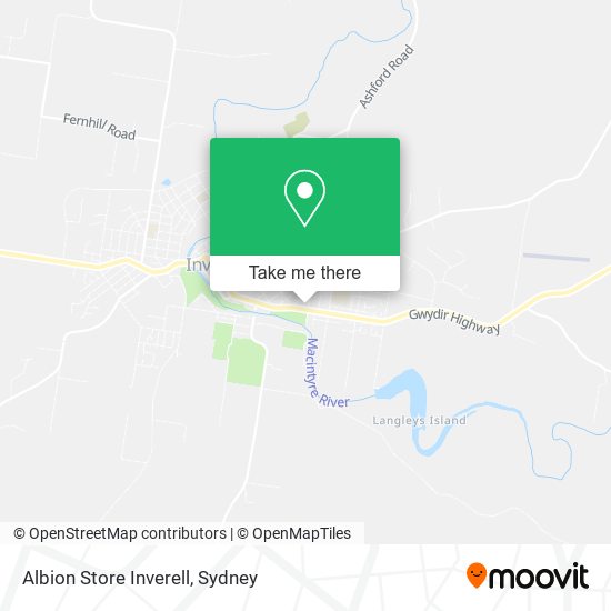 Albion Store Inverell map