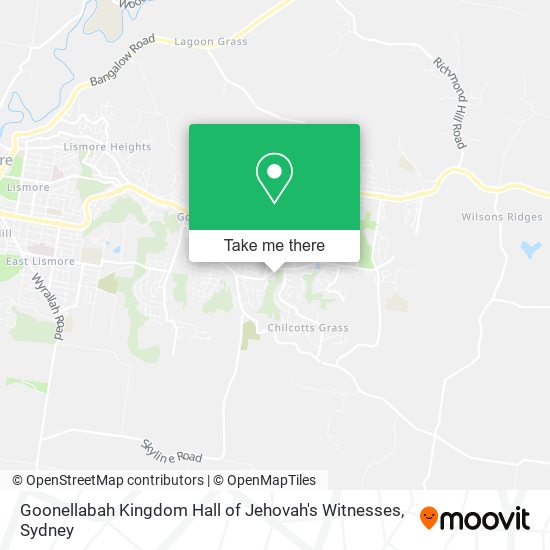 Goonellabah Kingdom Hall of Jehovah's Witnesses map