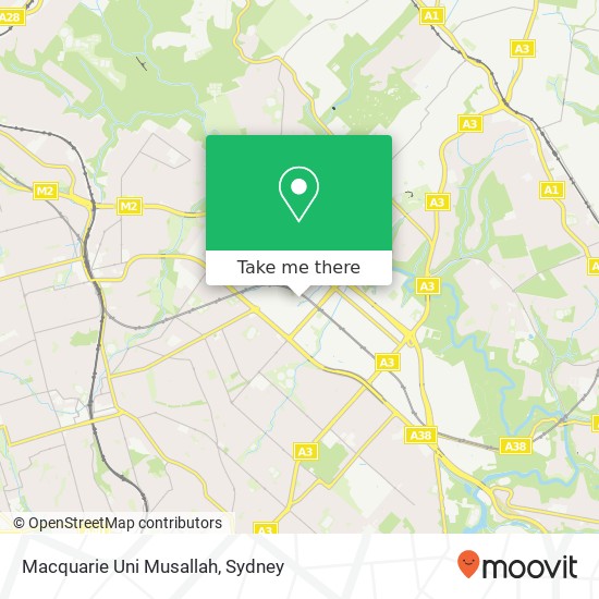 Macquarie Uni Musallah map