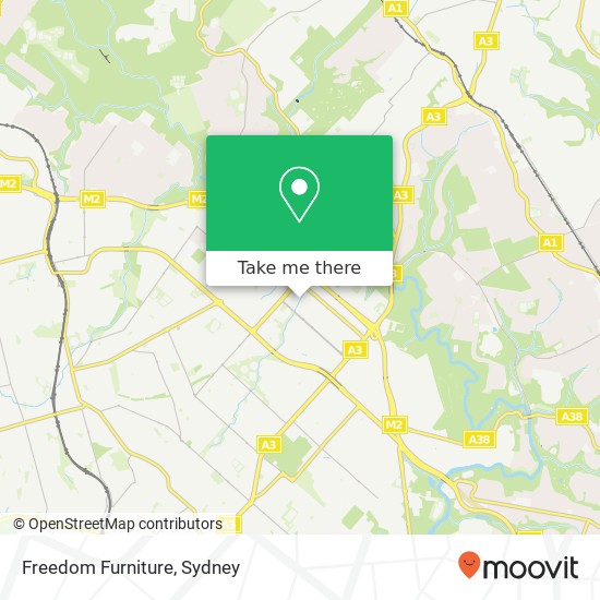 Freedom Furniture map