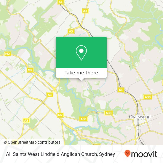 All Saints West Lindfield Anglican Church map