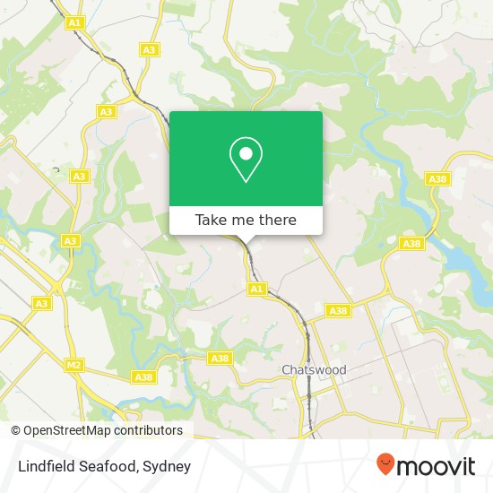 Mapa Lindfield Seafood