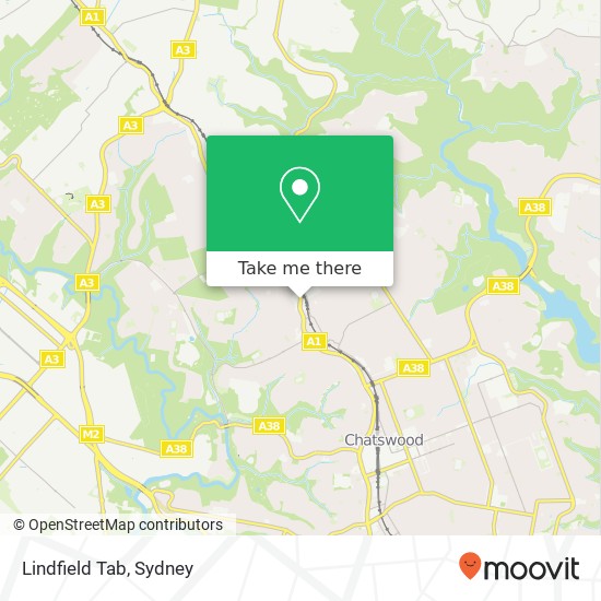 Lindfield Tab map